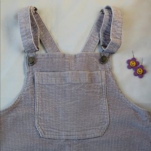 SO Purple Corduroy Overall Dress